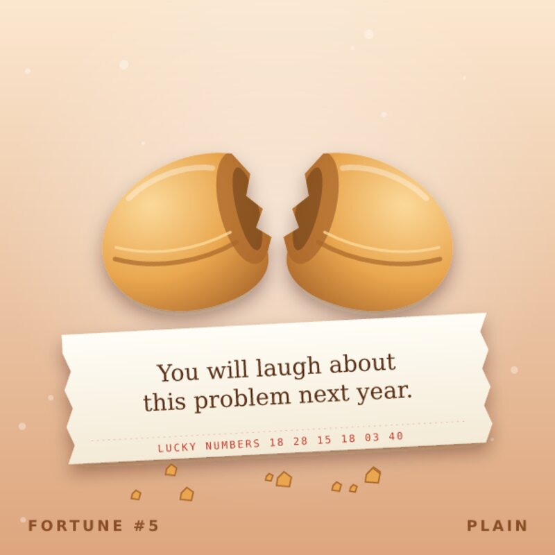 Plain fortune cookie