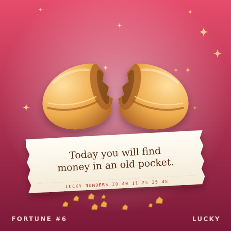Lucky fortune cookie